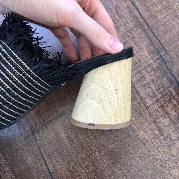 Proenza Schouler Wood Fringe Sandals Heels 7.5 - Picture 6 of 10